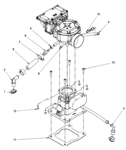 Engine Service Parts - Fuel Diagram and Parts List for 076168-00  Briggs and Stratton Generator